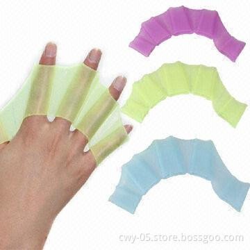 Silicone finger swimming gloves